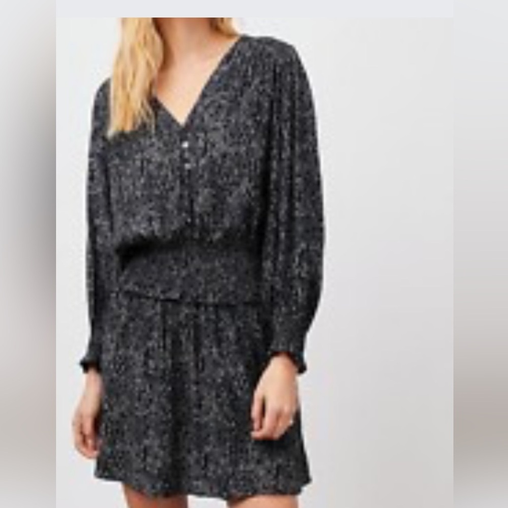 Rails Black and Gray Long Sleeve Dress
